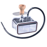 22528-YZH Acrylic Double Pipe Hookah Set Red