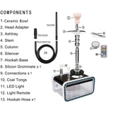 22528-YZH Acrylic Double Pipe Hookah Set