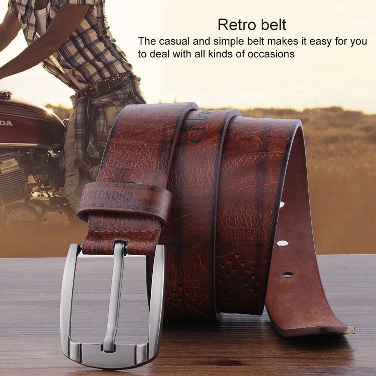 Dandali XX818 Men Fashion Retro Leather Belt Waistband, Length: 110cm, XX818 - Zen Craft