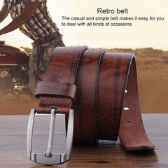 Dandali XX818 Men Fashion Retro Leather Belt Waistband, Length: 110cm, XX818 - Zen Craft