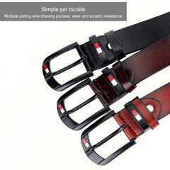 Dandali L8033 Men Retro Casual Antique Pin Buckle Leather Belt Waistband, Size: 125cm, L8033 - Zen Craft