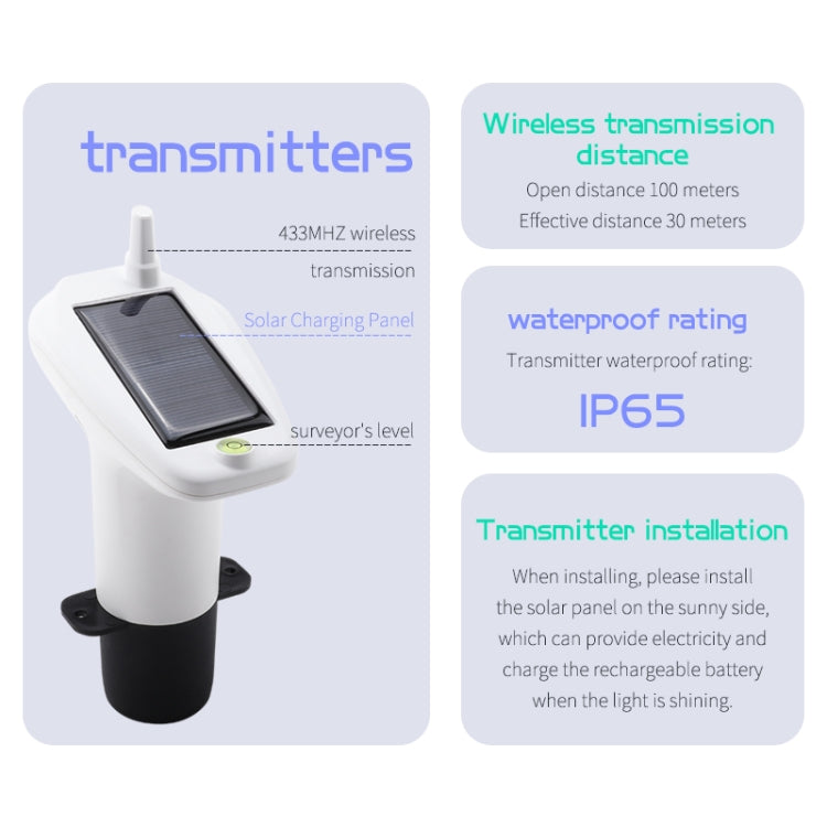 TS-FT003 Solar Charging Ultrasonic Liquid Level Meter, TS-FT003