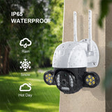QX55 3.0 Million Pixels IP65 Waterproof 2.4G Wireless IP Camera, Support Motion Detection & Two-way Audio & Night Vision & TF Card, EU Plug, QX55