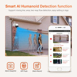 ESCAM QF218 1080P Pan / Tilt AI Humanoid Detection IP66 Waterproof WiFi IP Camera, Support ONVIF / Night Vision / TF Card / Two-way Audio, US Plug, NC1228AU, NC1228EU, NC1228UK, NC1228US