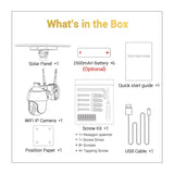 ESCAM QF280 HD 1080P IP66 Waterproof WiFi Solar Panel PT IP Camera without Battery, Support Night Vision / Motion Detection / TF Card / Two Way Audio, without Battery