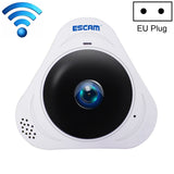 ESCAM Q8 960P 360 Degrees Fisheye Lens 1.3MP WiFi IP Camera, Support Motion Detection / Night Vision, IR Distance: 5-10m, AU Plug, Q8 EU Plug, Q8 UK Plug, Q8 US Plug, Q8 AU Plug Q8 EU Plug White