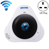 ESCAM Q8 960P 360 Degrees Fisheye Lens 1.3MP WiFi IP Camera, Support Motion Detection / Night Vision, IR Distance: 5-10m, AU Plug, Q8 EU Plug, Q8 UK Plug, Q8 US Plug, Q8 AU Plug Q8 UK Plug White
