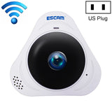 ESCAM Q8 960P 360 Degrees Fisheye Lens 1.3MP WiFi IP Camera, Support Motion Detection / Night Vision, IR Distance: 5-10m, AU Plug, Q8 EU Plug, Q8 UK Plug, Q8 US Plug, Q8 AU Plug Q8 US Plug White