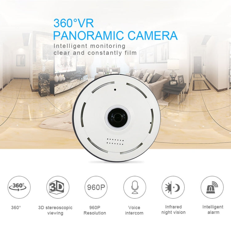 360EyeS EC10-I6 360 Degree HD Network Panoramic Camera with TF Card Slot ,Support Mobile Phones Control, EC10-I6 Black, EC10-I6 White