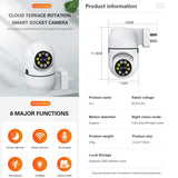 A11 WiFi Smart Home PTZ Webcam IP Camera Night Vision Monitor, A11 (EU Plug), A11 (US Plug)