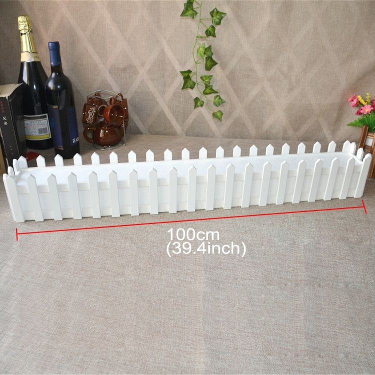 Wooden Flower Planter Fence Storage Holder Pot with Foam, Size: 100cm x 9cm x 11cm, Length: 100cm