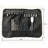 31 in1 Drill and Screwdriver Bit Set Industrial Spade Paddle Flat Wood Woodworking Boring Drill Bits with Portable Bag, 31 in1 Drill