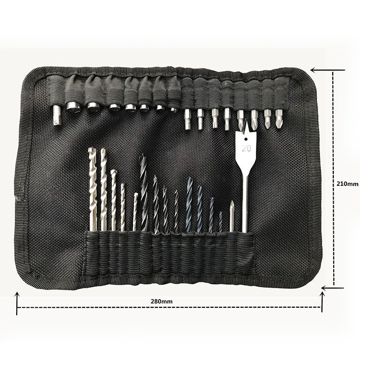 31 in1 Drill and Screwdriver Bit Set Industrial Spade Paddle Flat Wood Woodworking Boring Drill Bits with Portable Bag, 31 in1 Drill