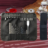 31 in1 Drill and Screwdriver Bit Set Industrial Spade Paddle Flat Wood Woodworking Boring Drill Bits with Portable Bag, 31 in1 Drill