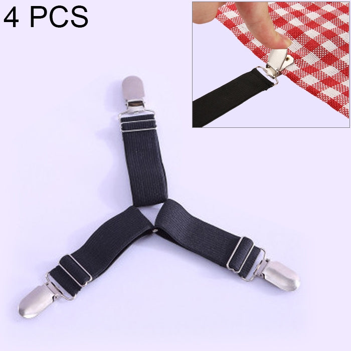 4 PCS Adjustable Bedspread Tablecloth Curtain Sofa Cover Holder Tent Metal Fixed Clips