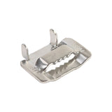 100 PCS 9.53mm 304 Stainless Steel Tie Lock Type Cable Wrapped Bundle Buckle, 9.53mm