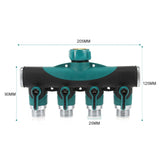 4 In 1 Multi-function Garden Water Sprinklers Lawn Irrigation Valve Water Dividing Controller Water Pipe Shunt, EU Plug, EU Plug