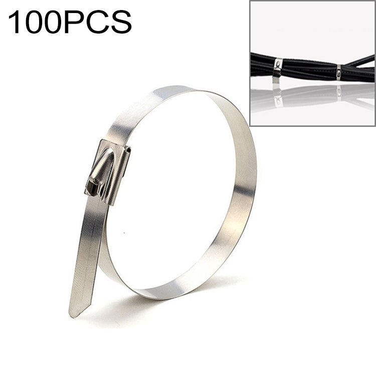 100 PCS 4.6x150mm Stainless Steel Metal Cable Ties Tie Zip Wrap Exhaust Heat Straps Induction Pipe, 4.6x150mm 4.6x150mm