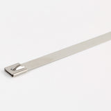 100 PCS 4.6x300mm Stainless Steel Metal Cable Ties Tie Zip Wrap Exhaust Heat Straps Induction Pipe, 4.6x300mm