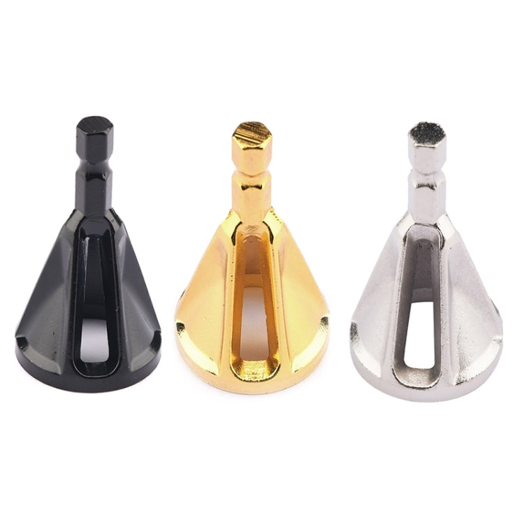 Chamfer Stainless Steel Deburring External Chamfer Tool Hexagonal Handle Three-slot Chamfer, Three-slot Chamfer (Black)