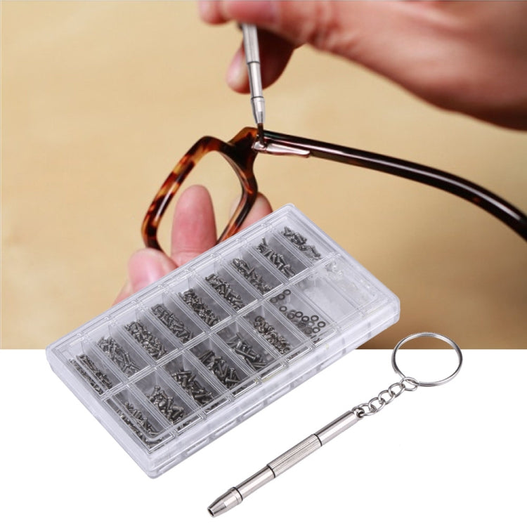 1000 PCS Watch Sunglass Spectacles Screws Nut Repair Kit With a Screwdriver, Sunglass Spectacles Screws Sunglass Spectacles Screws