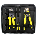 0.25-6.0mm Multi-function Wire Stripper + Carbon Steel Crimping Pliers + Storage Bag Tools Set, 0.25-6.0mm Stripper