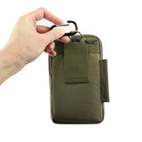 Outdoor Phone Carrying Case Pouch Nylon Crossbody Shoulder Cell Phone Holster Waist Belt Wallet Bag with Carabiner