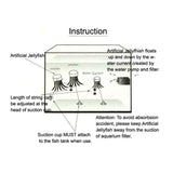 Aquarium Articles Decoration Silicone Simulation Fluorescent Sucker Jellyfish, Size: 5*17cm, 5cm