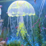 Aquarium Articles Decoration Silicone Simulation Fluorescent Sucker Jellyfish, Size: 5*17cm, 5cm