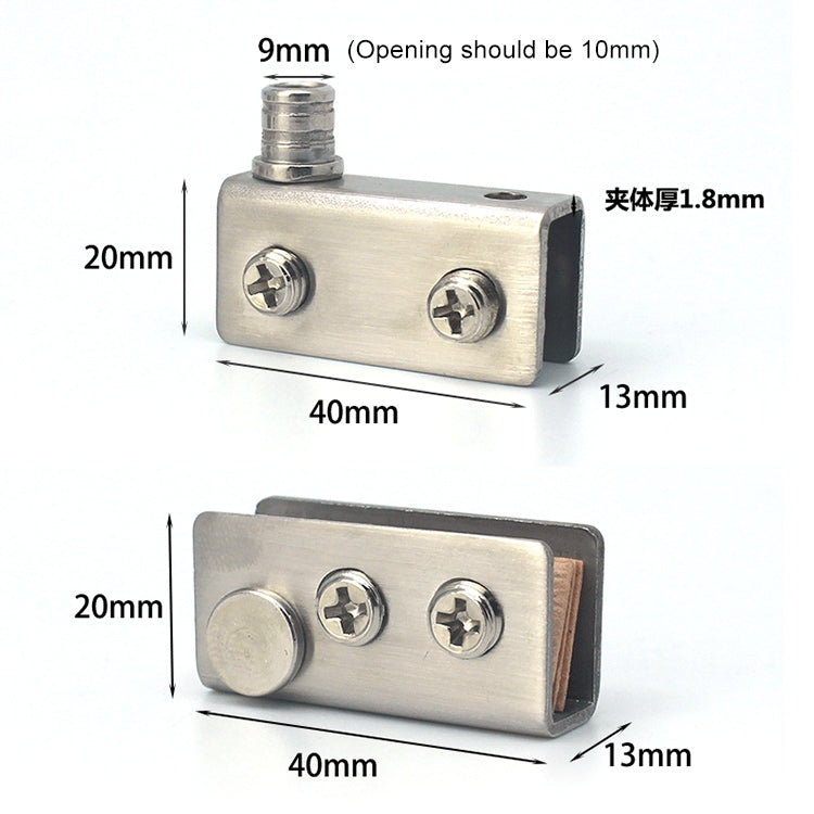 Glass Clip Double Door Touching Exhibition Cabinet Hinge, Double