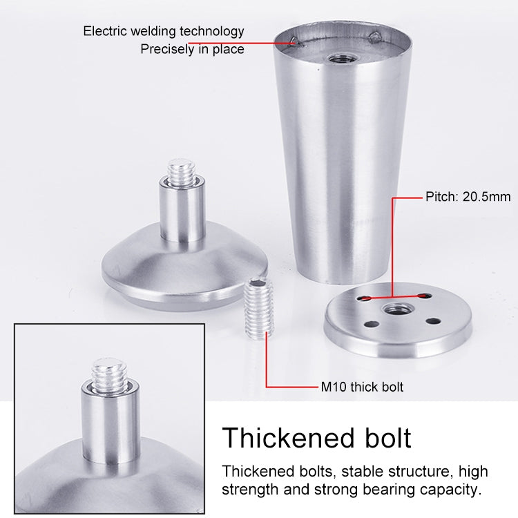 Stainless Steel Thickened Adjustable Foot Cup Type Cupboard Foot, 100mm, 100mm