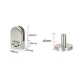 201 Stainless Steel Glass Fish Mouth Support Rod Fixing Clip with 14x40mm Rod, Specification: S, S, with 14x40mm Rod