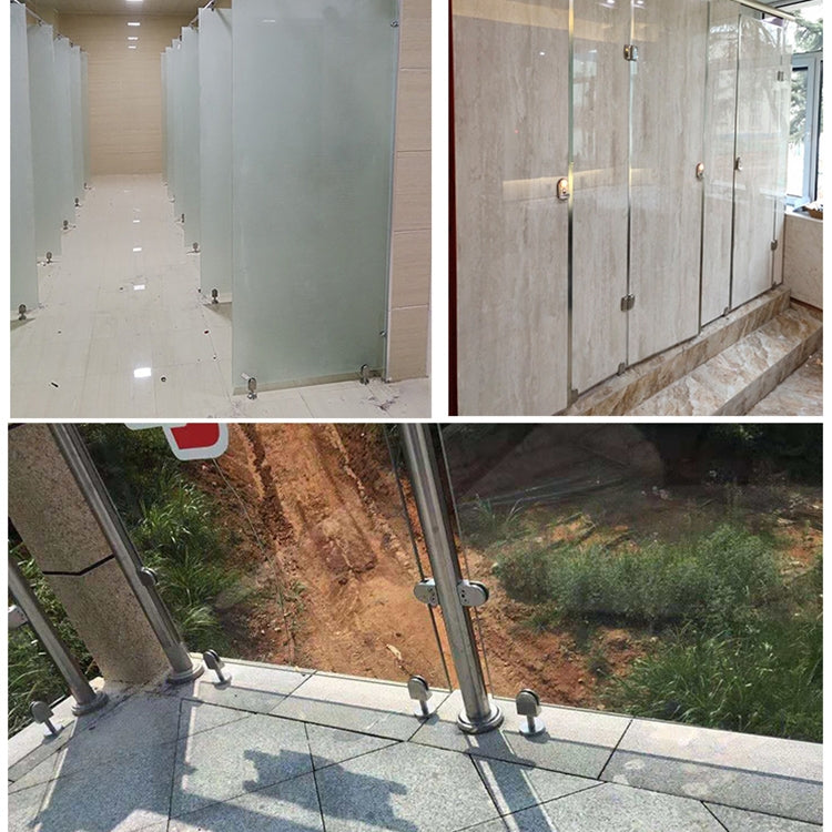 201 Stainless Steel Glass Fish Mouth Support Rod Fixing Clip with 14x40mm Rod, Specification: S, S, with 14x40mm Rod