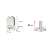 304 Stainless Steel Glass Fish Mouth Support Rod Fixing Clip with 14x40mm Rod, Specification: S, S, with 14x40mm Rod