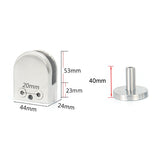 304 Stainless Steel Glass Fish Mouth Support Rod Fixing Clip with 14x40mm Rod, Specification: M, M, with 14x40mm Rod