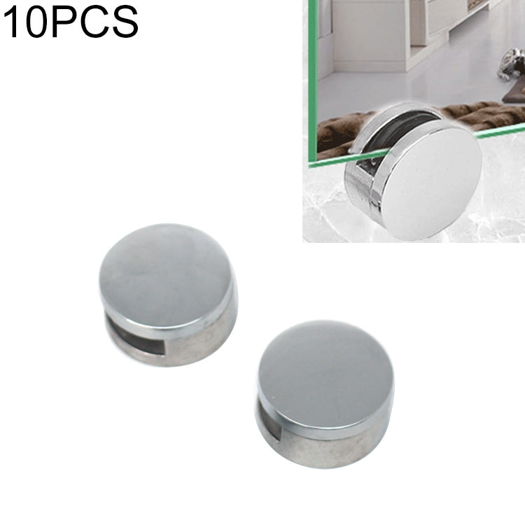 10 PCS Circular Glass Mirror Holder Buckle Fixing Accessories with Screw & Rubber Plug, Circular, with Screw & Rubber Plug Circular, with Screw & Rubber Plug