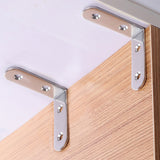 50pcs Stainless Steel 90 Degree Angle Bracket,Corner Brace Joint Bracket Fastener Furniture Cabinet Screens Wall (30mm), 30mm (50pcs)