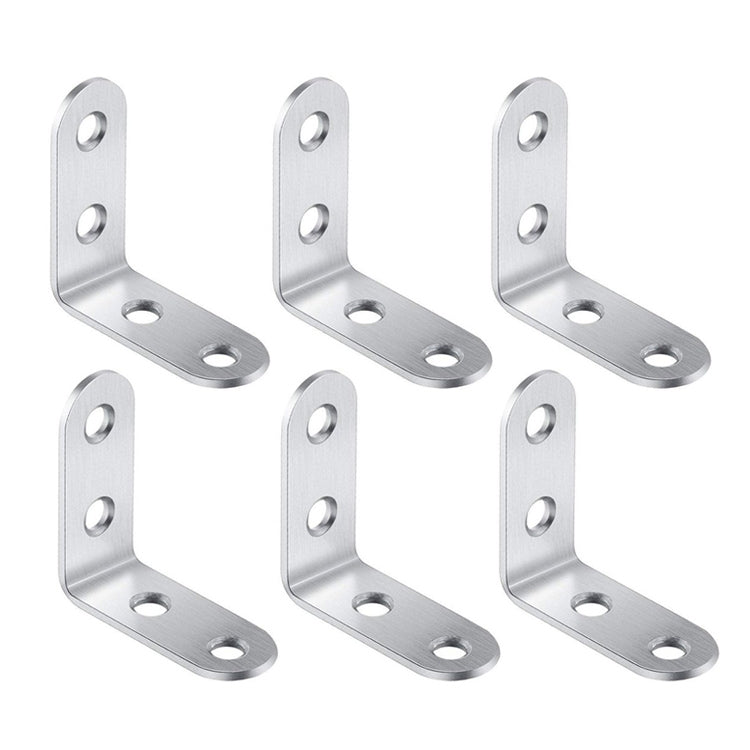 10pcs Stainless Steel 90 Degree Angle Bracket,Corner Brace Joint Bracket Fastener Furniture Cabinet Screens Wall (40mm), 40mm (10pcs)