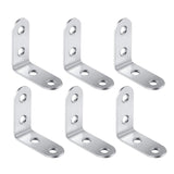 10pcs Stainless Steel 90 Degree Angle Bracket,Corner Brace Joint Bracket Fastener Furniture Cabinet Screens Wall (50mm), 50mm (10pcs)