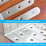 2pcs Stainless Steel 90 Degree Angle Bracket,Corner Brace Joint Bracket Fastener Furniture Cabinet Screens Wall (85mm), 85mm (2pcs)