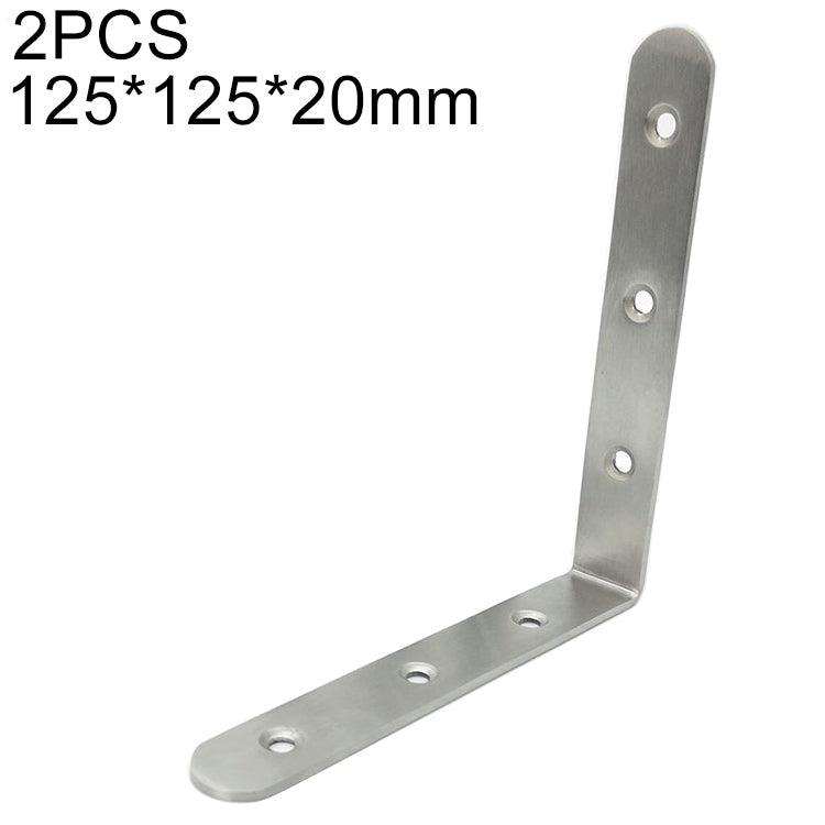 2pcs Stainless Steel 90 Degree Angle Bracket,Corner Brace Joint Bracket Fastener Furniture Cabinet Screens Wall (125mm), 125mm (2pcs) 125mm (2pcs)
