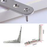 2pcs Stainless Steel 90 Degree Angle Bracket,Corner Brace Joint Bracket Fastener Furniture Cabinet Screens Wall (125mm), 125mm (2pcs)
