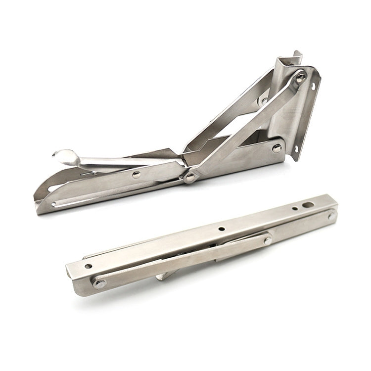 14 inch K Type Wall-mounted Foldable Stainless Steel Spring Storage Shelf for Dining Table, 14 inch