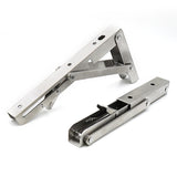 2 PCS 10 inch Billy Wall-mounted Foldable Stainless Steel Spring Storage Shelf for Dining Table, 10 inch