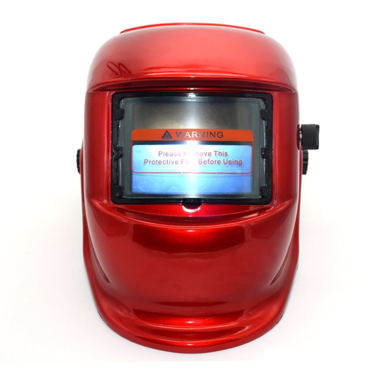Solar Automatic Variable Light Electric Welding Protective Mask Welding Helmet, Welding Helmet(Red)