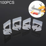 100 PCS 1.0mm Lengthen Tile Leveling System Clips Kit Wall Floor Tile Spacer Tiling Tool, 1.0mm Lengthen 1.0mm Lengthen