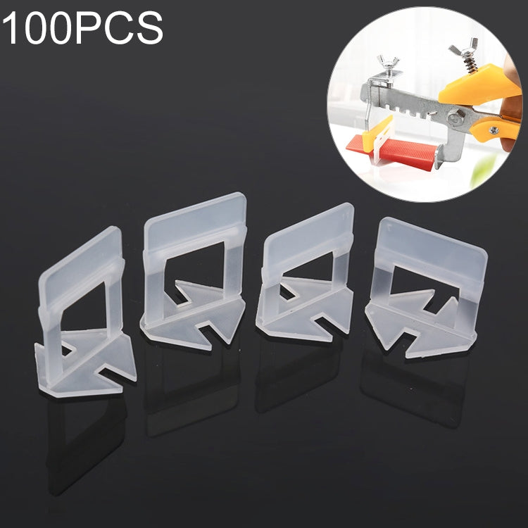 100 PCS 1.0mm Lengthen Tile Leveling System Clips Kit Wall Floor Tile Spacer Tiling Tool, 1.0mm Lengthen 1.0mm Lengthen