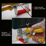 100 PCS 2.0mm Lengthen Tile Leveling System Clips Kit Wall Floor Tile Spacer Tiling Tool for Paving Locator Tool OG6480, 2.0mm Lengthen