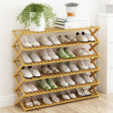 4-Layer Balcony Living Room Collapsible Solid Wood Flower Stand Potted Planting Shelves, Length: 50cm, 50cm 4-Layer
