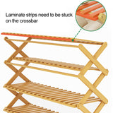 4-Layer Balcony Living Room Collapsible Solid Wood Flower Stand Potted Planting Shelves, Length: 50cm, 50cm 4-Layer
